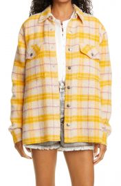 Isabel Marant Etoile Faxonli Buffalo Wool Blend Shirt Jacket at Nordstrom